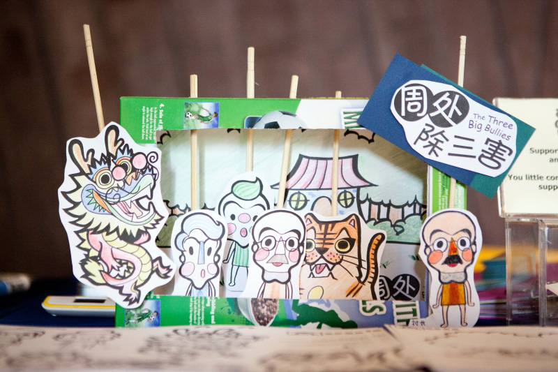 Paper cut outs in The Three Big Bullies by Paper Monkey Theatre Singapore